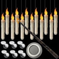 Floating LED Candles with Magic Wand Remote Halloween & Harry Potter Wizard Party Decor