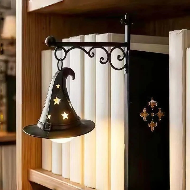 Harry Potter Inspired Book Nook Lantern Halloween Bookshelf LED Decor
