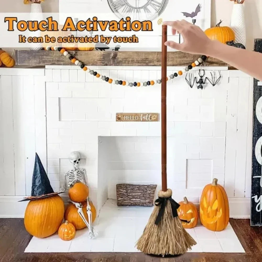 Harry Potter Inspired Dancing Broom Halloween Animated Magic Broom