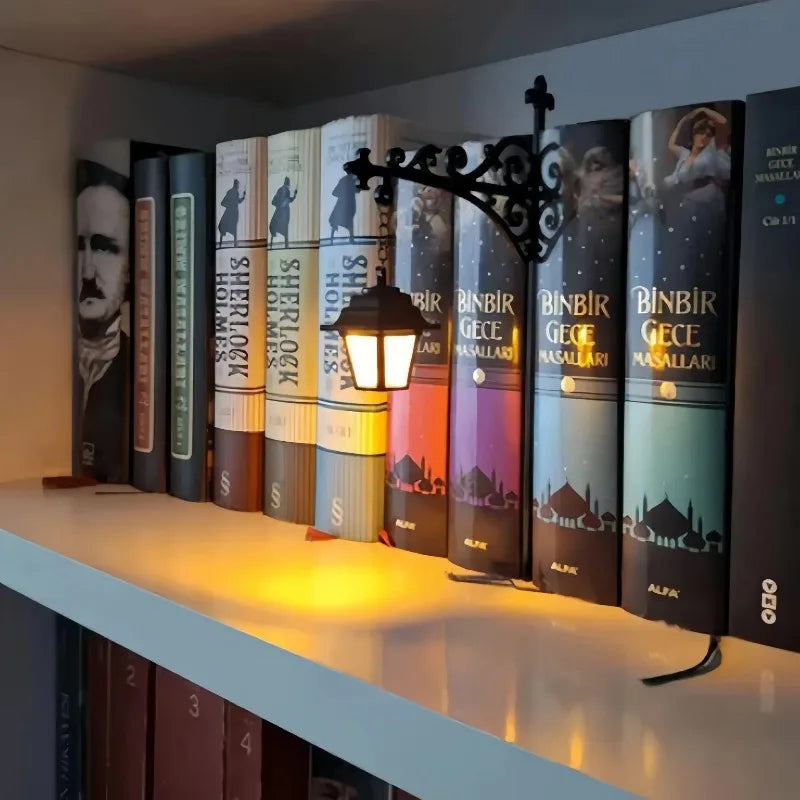 Harry Potter Inspired Book Nook Lantern Halloween Bookshelf LED Decor