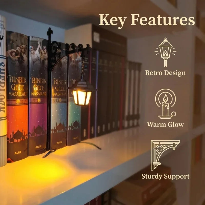 Harry Potter Inspired Book Nook Lantern Halloween Bookshelf LED Decor